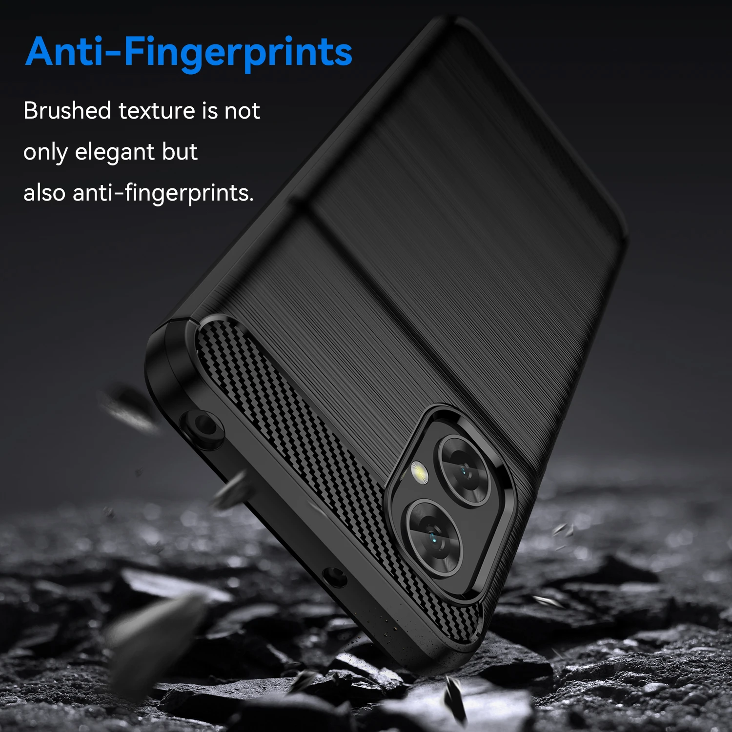 Sleek Silicone TPU Carbon Fiber Bumper Protective Case