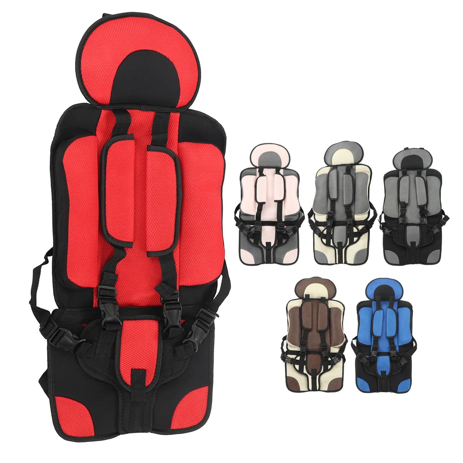 Kids Safety Seat Simple Car Portable Seat Foldable Adjustable Strap Travel Accessories Protective safety seat mat car seat mat
