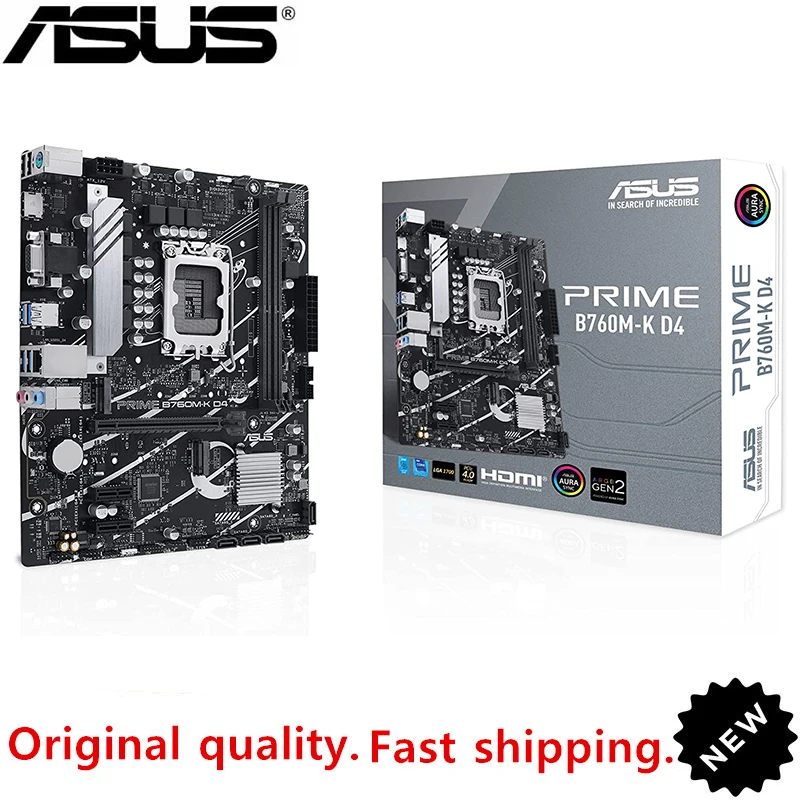 Nuovo Per Intel B760 Per Asus Prime B760M-K D4 Lga 1700 Ddr4 Supporto Per Scheda Madre Desktop Originale 12300F 12400
