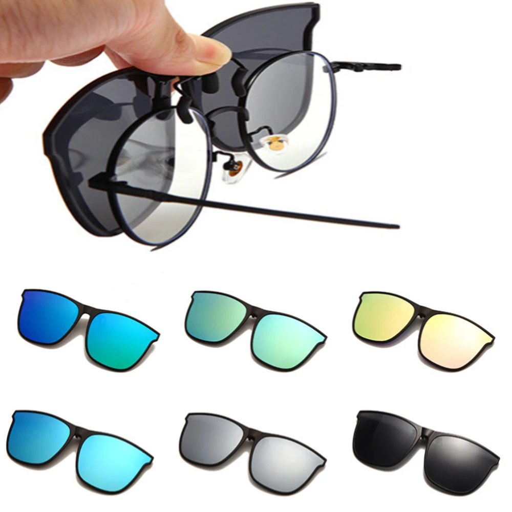 Gafas de sol polarizadas con Clip para hombre y mujer, lentes de sol fotocromáticas cambio de Color, con Clip Vintage, con visión nocturna para conducir| | AliExpress