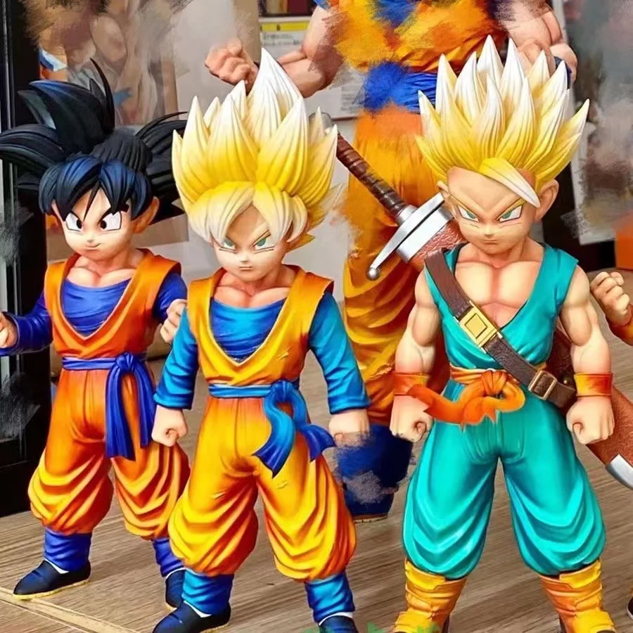 Novo filho goten figura dragon ball z miúdo gotenks troncos super