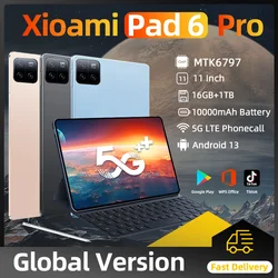 2024 Global Version Original Pad 6 Pro Tablets PC NTK6797 10000mAh Android 13 11 inch 16GB+1024GB 5G HD 4K Screen WIFI Mi