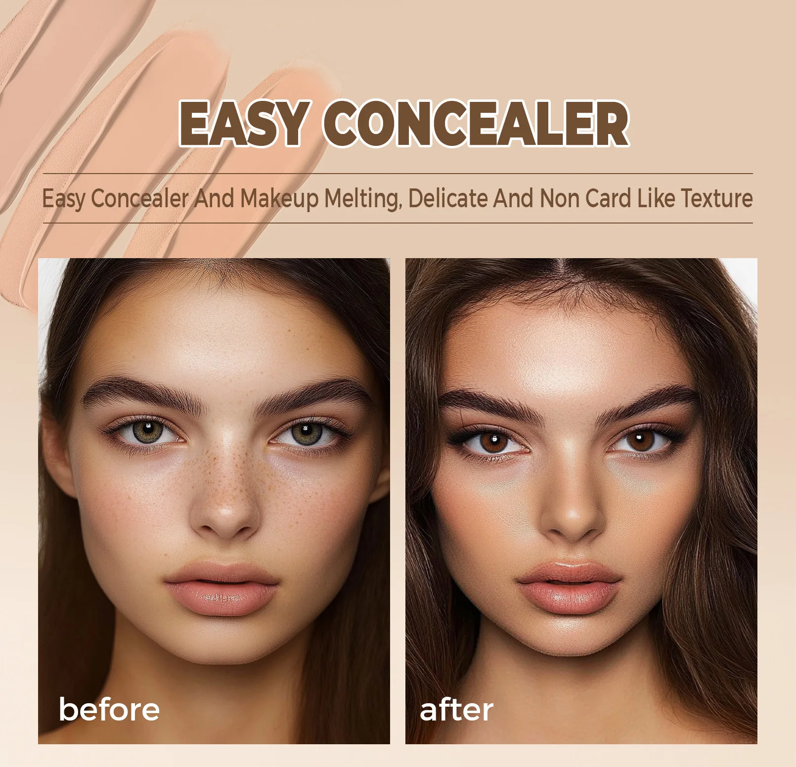 Description Picture 4 of itemFull Coverage Concealer Cover Anti Dark Circle Freckle Waterproof Foundation BB Cream Concealer for Face Makeup Base Cosmetics