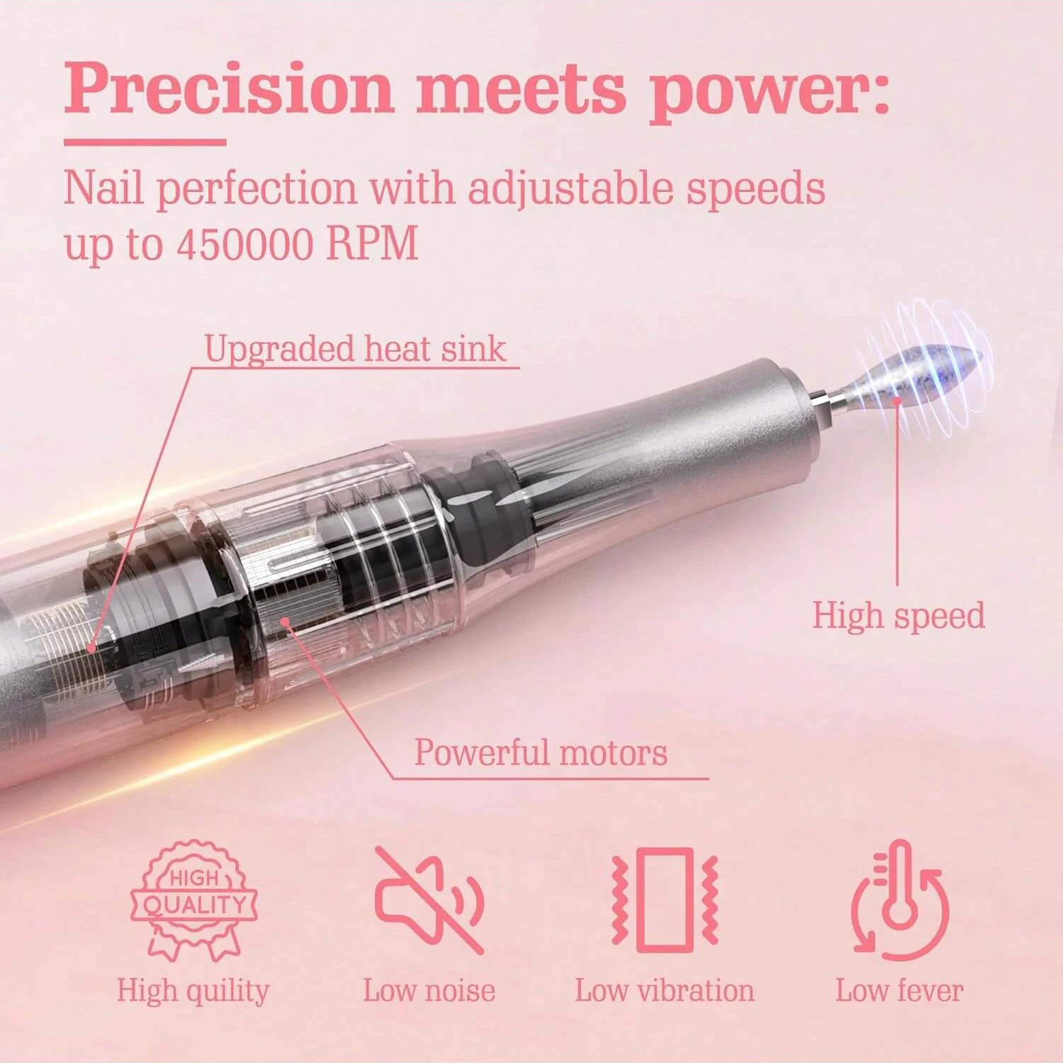 Professional Electric Nail Drill Kit for Acrylic Nails