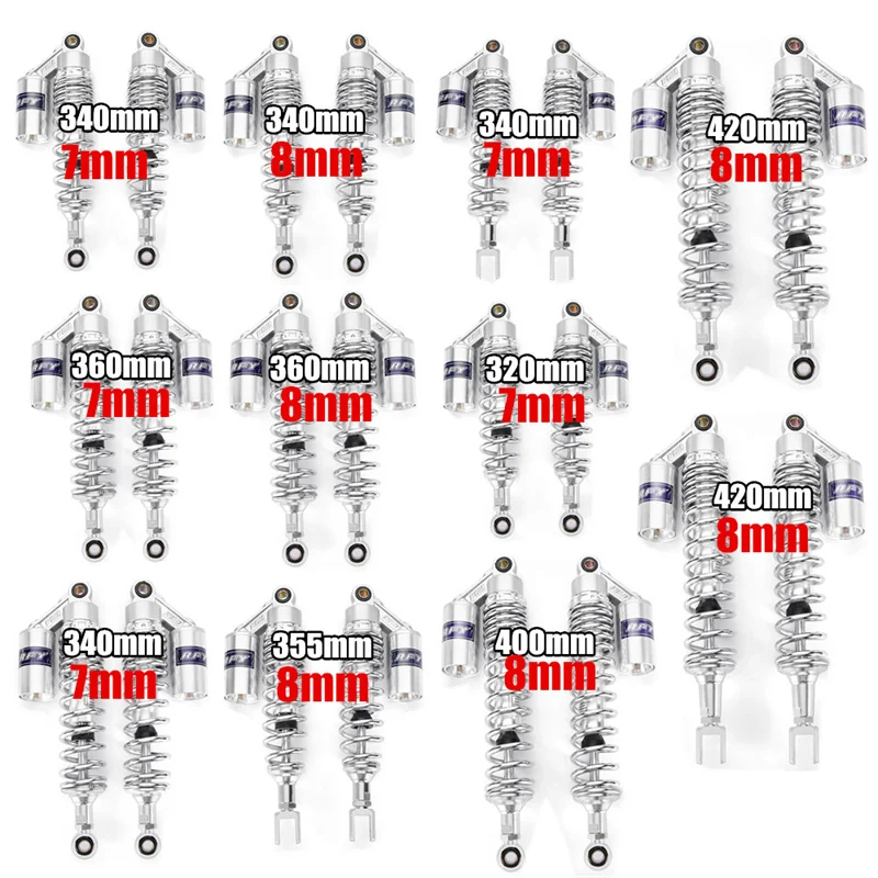 Air Motorcycle Shock Absorber Front Rear Gas Suspension Round Fork Head