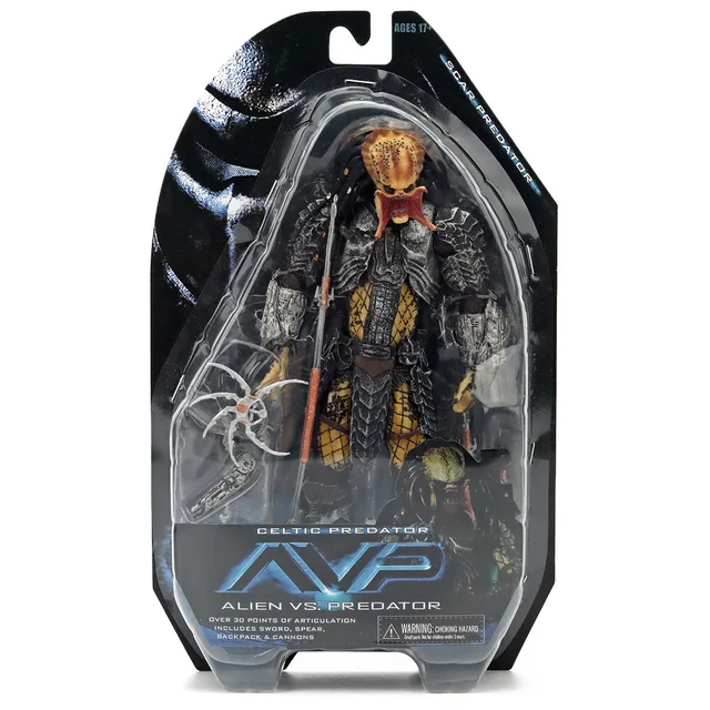 NECA AVP Scar Predator フィギュア Alien vs. Predator Scar Predator Action Figure (Unmasked