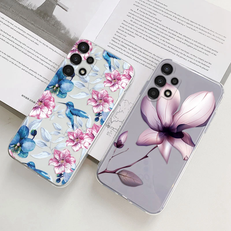 Floral Transparent Soft Silicone Phone Case - Flower TPU Cover