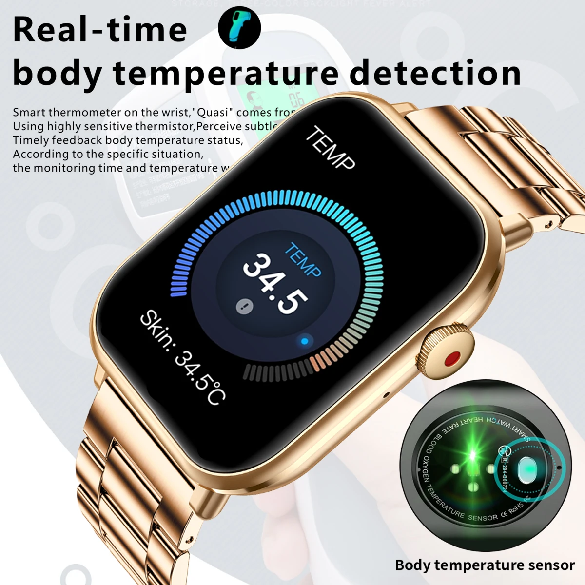 LIGE Smart Watch BLE 5.2 Bluetooth Call 2023 New Woman Fitness Bracelet SpO2 Heart Rate Tracker Voice Assistant Smartwatch + BOX