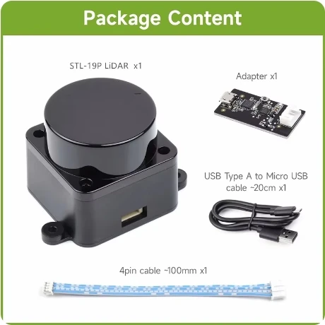 LDROBOT D500 lidar kit TOF laser Radar Lidar Scanner 360° 30000Lux support ROS1 ROS2 for Indoor and outdoor replace D300 kit 5