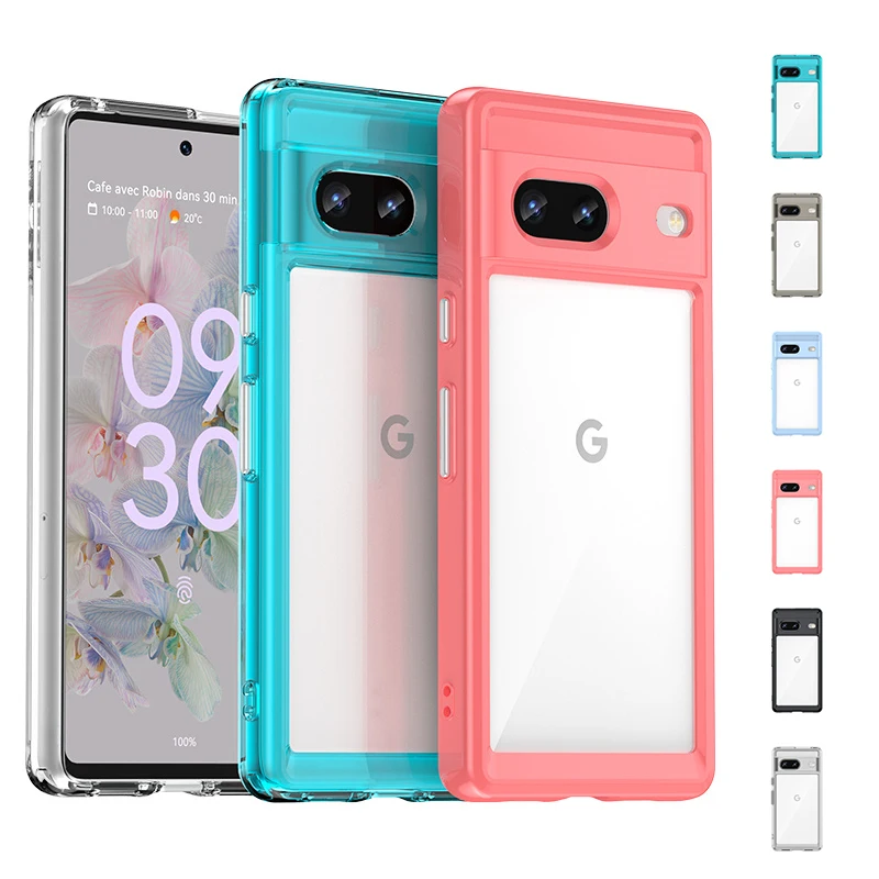 Per Google Pixel 7 Custodia Cover Google Pixel 8 7 Pro 7A Capas Antiurto Trasparente Trasparente Multicolore Fundas Google Pixel 7 Pro
