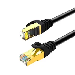 High-Speed CAT7 Ethernet Cable - Premium RJ45 LAN Network Patch Cord for Fast, Reliable Connections (Black)