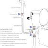 Handheld Toilet Bidet Faucet Sprayer Stainless Steel Bathroom Bidet Spraye Set Hand Sprayer Shower Head Self Cleaning No Punch 6