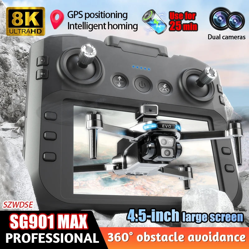Drone GPS SG901 MAX 64G Carte Noir - Évitement Obstacles