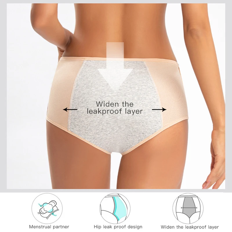 Leak Proof Menstrual Panties 5PCS Ladies Physiological Underwear Plus Size Washable  Woman Urinary Leak Panties for Menstruation - AliExpress