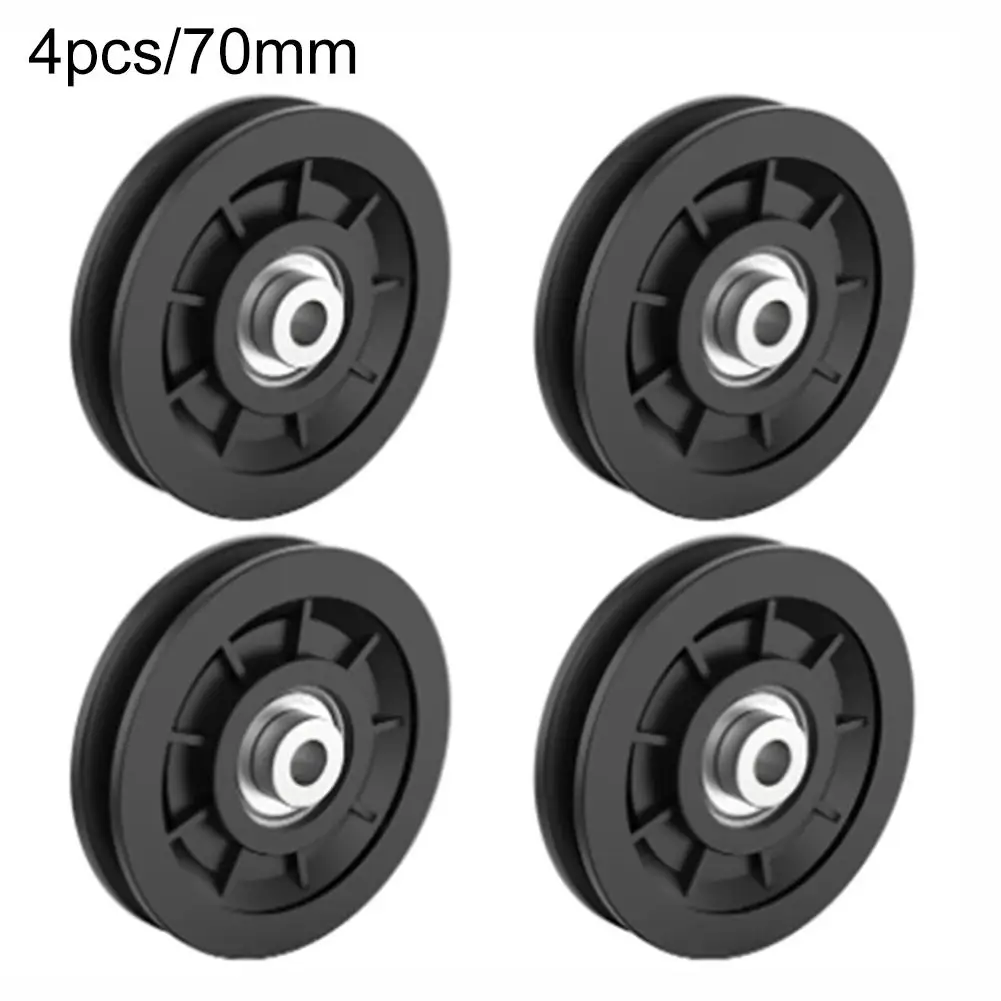 4 Pcs Bearing Pulley 60 70 88 90 95mm Nylon Silent Pulley For Strength Gym Equipment Longmen Frame Accessories fitness cable pulley fitness pulley cable fitness pulley