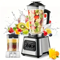 Blender haute vitesse 2-en-1 6000W, capacité 2,5L, réglage 9 vitesses, broyage de glace et extraction de jus, robot culinaire multifonction 1