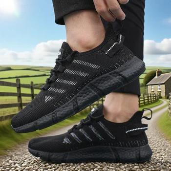 أحذية ركض بنعل ناعم للرجال أحذية رياضية كاجوال مرنة شبكية قابلة للتنفس ونعال مستدامة أحذية تدريب التنس 4