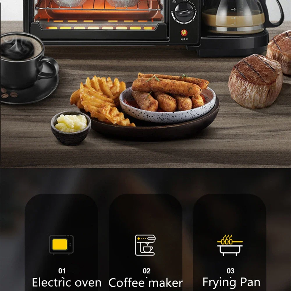 Description Picture 3 of item3 In 1 Breakfast  Machine  Bread Toaster Electric Oven Kitchen Oven Kitchen Appliances