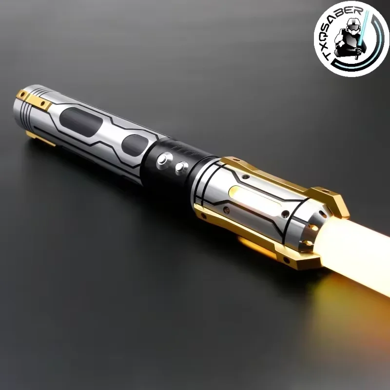 TXQSABER Ghost Lightsaber Pixel Soundboard Neo Smooth Swing Metal Handle LED Strip Blade Cosplay Jedi Sword Kids Toys
