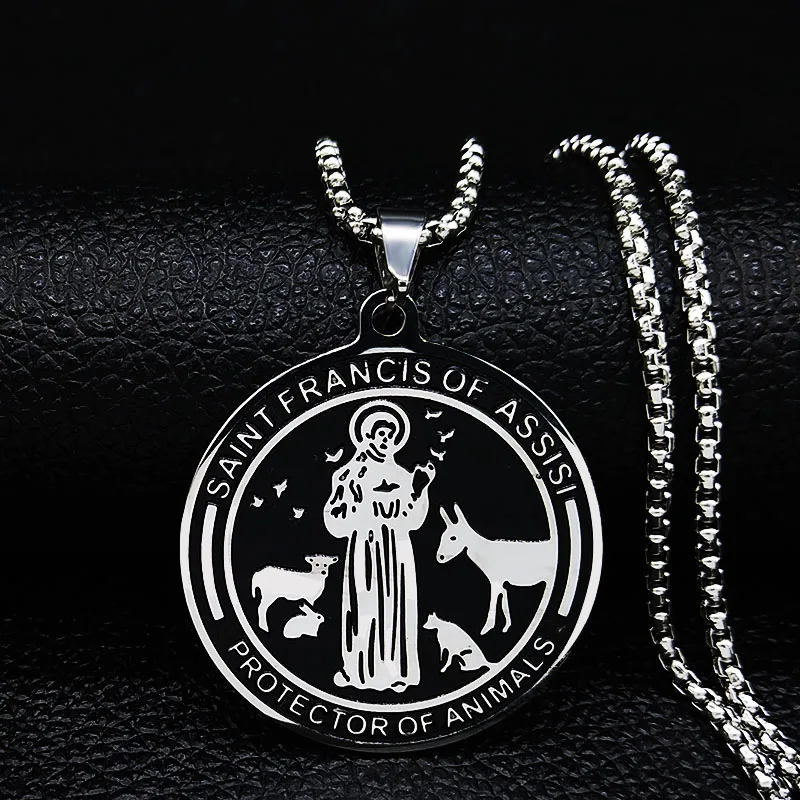 SAINT FRANCIS OF ASSISI PROTECTOR OF ANIMALS Stainless Steel