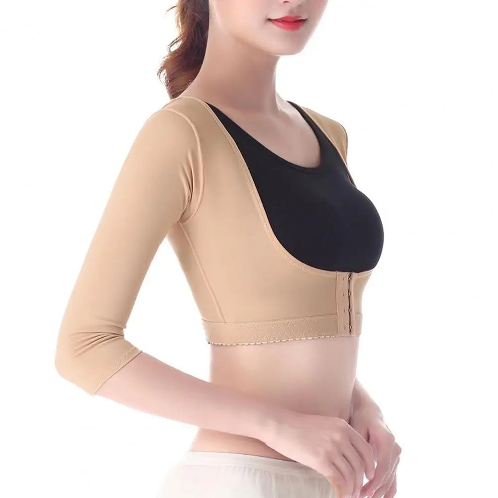 Shoulder Pulling Posture Corrector Women Tops Short Sleeve Bust Push Up Body Shaper Underwear Spinal Curvature Prevention Top body shaper