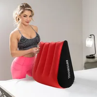 Inflatable Triangle Wedge Shaped Pillow Lightweight Portable Travel Cushion Rest Sleep Acid Reflux Lumber Support Multifunction 1