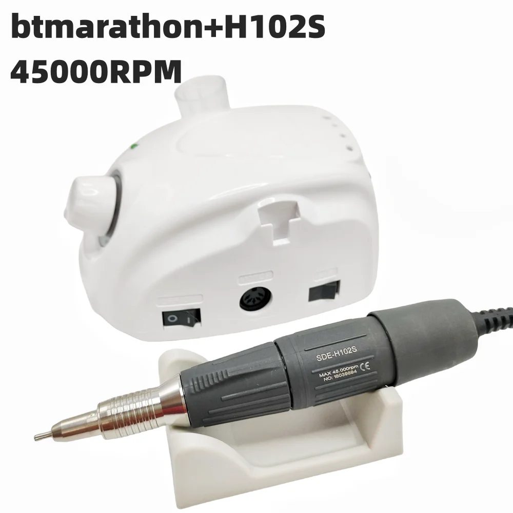 65W BT Marathon Champion-3 Manicure Machine 45K 35K H37L1 H200 Handle Electric Nail Drill Milling Cutter Polishing Nail File Set 3