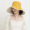 Cotton Double-sided Wear Fisherman's Hat Women's Summer Fashion Hundred Shading Cloth Hat Show Face Smaller  Sunburn Protection 3