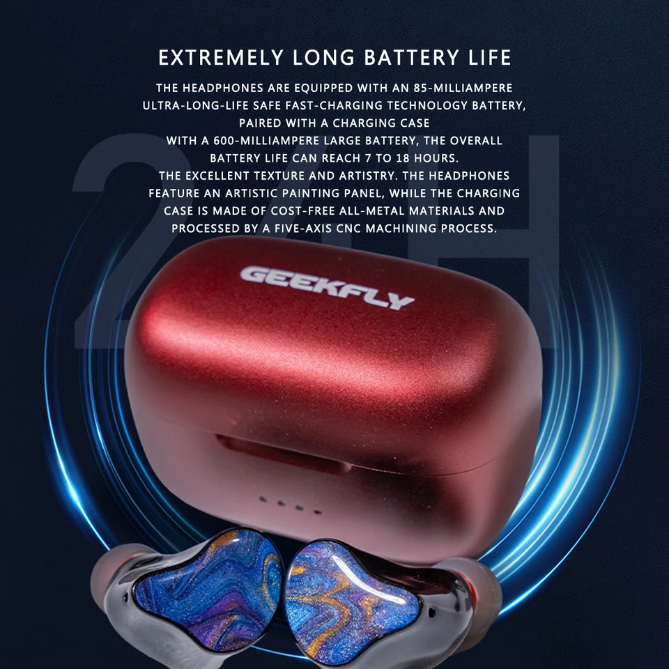 GEEKFLY VITAS 2BA+2PZT+Planar+DD HIFI TWS Bone Conduction