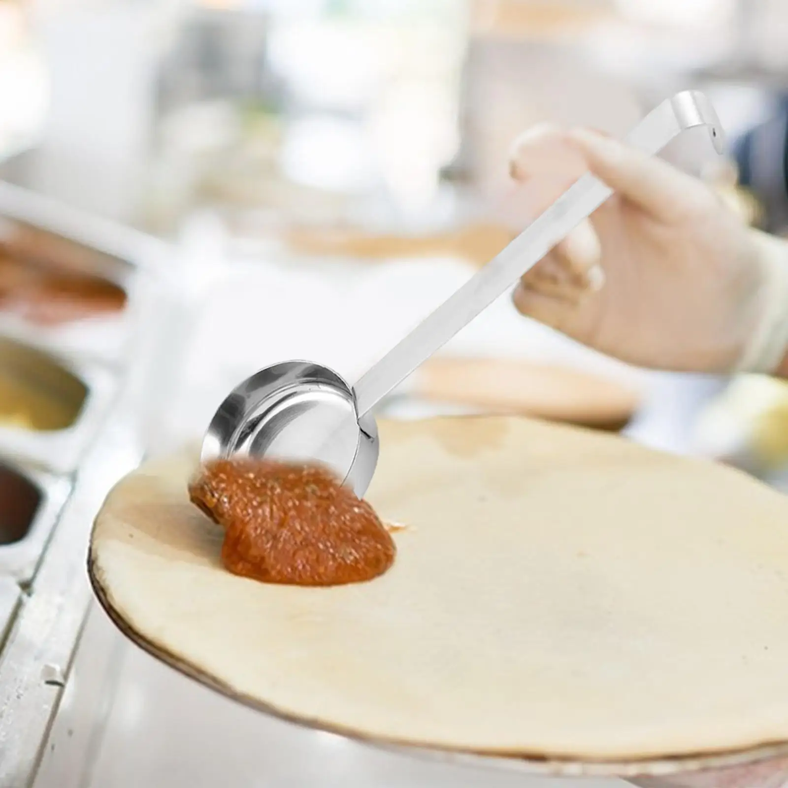 Pizza Sauce Spoon Serving Spoon for Home Restaurant Decorating Plates Coffee Shop Dessert Shop Gravies dressings Hot Pot