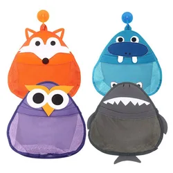 Cartoon Shower Storage Bags Babies And Children Receive Hanging Bags Distribution with Hooks Waterproof Bathroom Mesh Bags