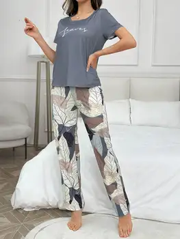 طقم بيجاما نسائي مزهّر أنيق لكل الفصول — صورة 6