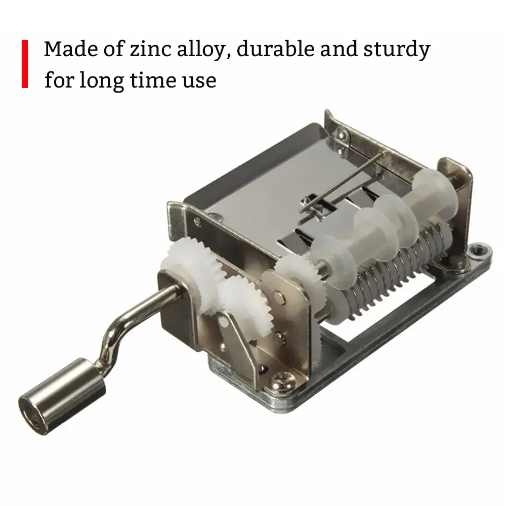 DIY 30-Note Music Box Set 30 Notes Hand-Cranked Programmable Mechanical Music Box Gift with 20Pcs Blank Paper Tape &Hole Puncher