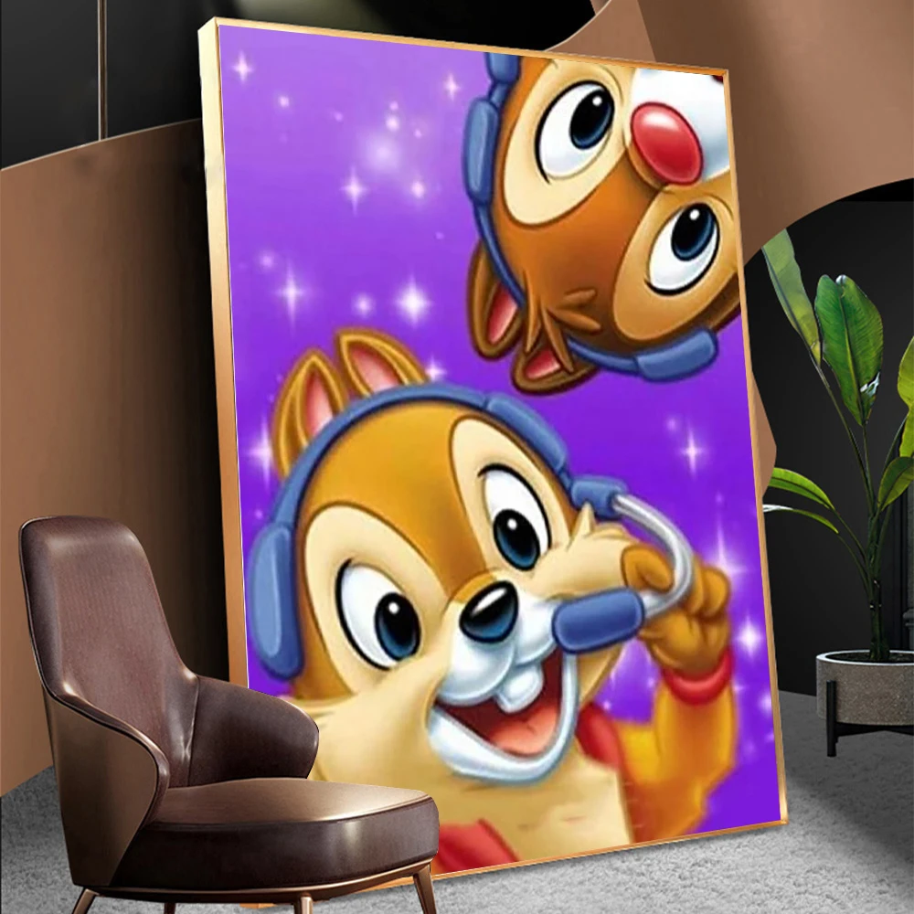 Diamond Painting Disney 5D Diamond Painting Cartoon Portrait Diamond Mosaic Winnie The Pooh Princess Rhinestone Picture Children's Room DIY Decor