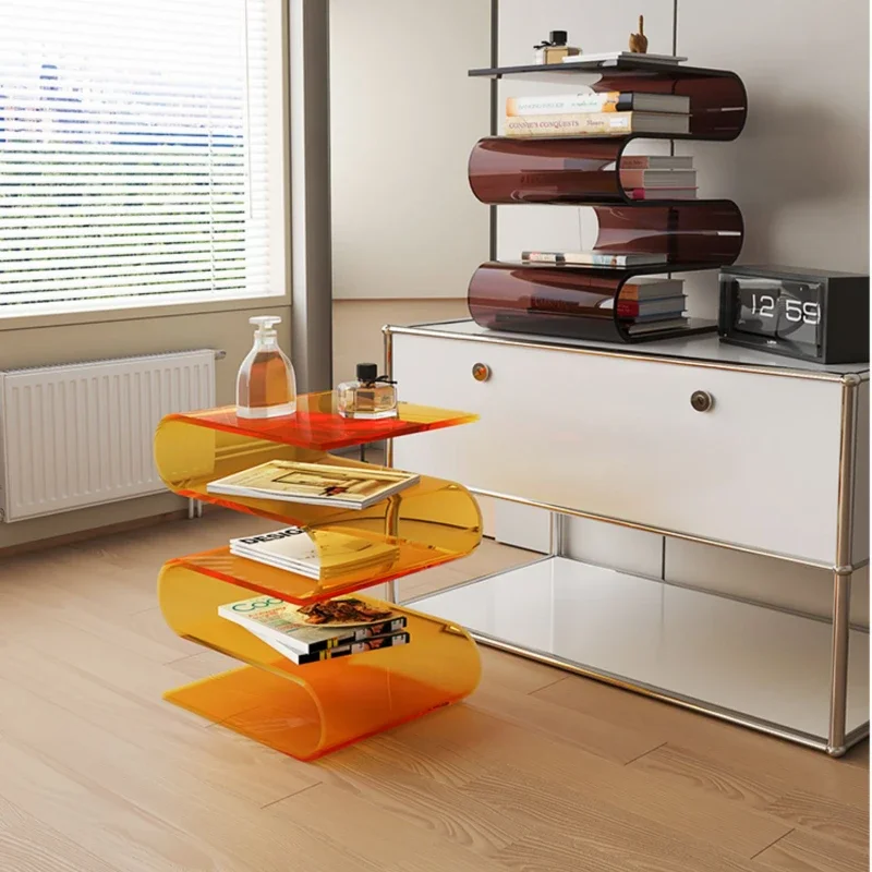 Storage Rack Book Display Stand Cube Storage Organizers Bookshelf Storage Cube Shelf Acrylic Sofa Side Internet Celebrity Home Bedroom Bedside Table Magazine Furniture