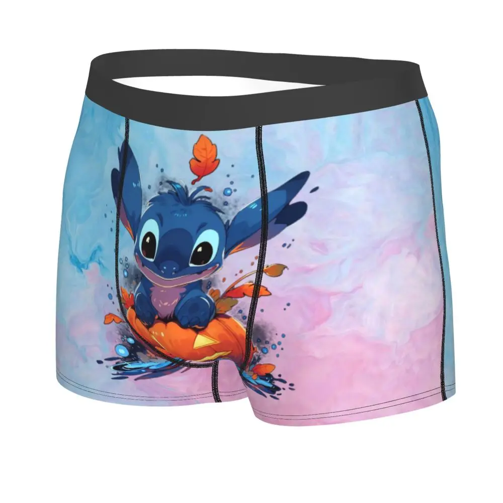 Custom Stitch Lion Cute Boxers Shorts Men's Disney Movie Briefs Underwear Fashion Underpants