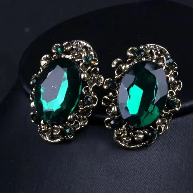 

925 silver crystal Retro earrings with Baroque elegance