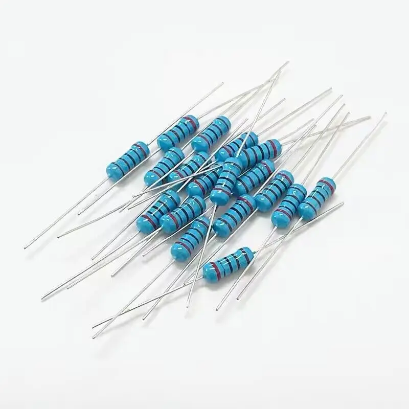 50pcs 1W 0.1R~10M 1% Metal film resistor 0.1 100R 220R 1K 1.5K 2.2K 4.7K 10K 22K 47K 100K 100 220 470 1K5 2K2 4K7 ohm resistance