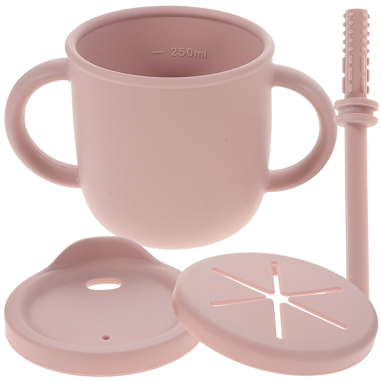 실리콘 학습컵, 손잡이 두 개, 용, 식품 등급, 흘림 방지, 훈련용 음료/간식 컵,  수유컵