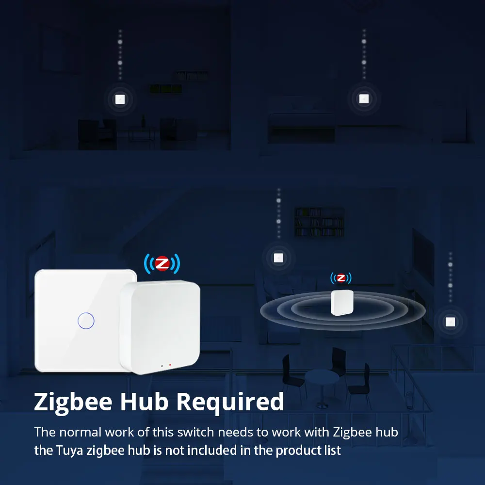 Zemismart Zigbee 온수기 스위치, 투야 EU 터치 보일러 스위치, 전기 조명 스위치, 고출력 알렉사 구글과 작동, 20A