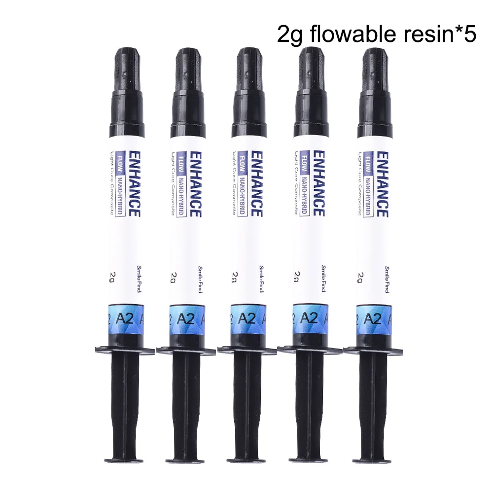 

Dental Light-Curable Flowable Resin Fluid Flow Light Curing Composite Resin Oral Dental Orthodontic Materials 2g Dentist Tools