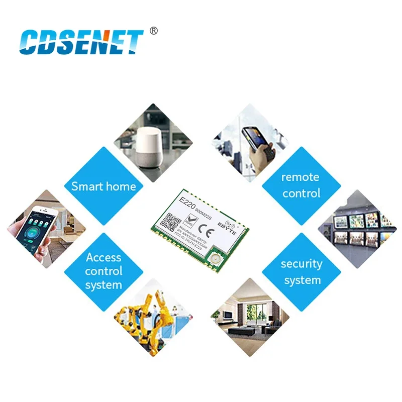 LoRa 무선 모듈, 장거리 E220-900M22S CESENET RF 리시버 송신기, PA + LNA IPEX 안테나, 868Mhz, 915Mhz, LLCC68, 22dBm, 6km