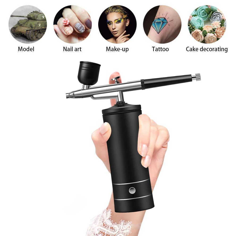 With Compressor Portable Airbrush For Nails Cake Painting Airbrush Nail Art Paint Air Brush Kit With Compressor
