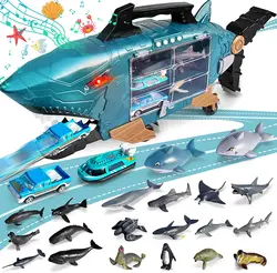 Shark Truck Car Toys with led Music Ocean Animals Toys Shark Truck Toys Trucks Shark Cars sea Animal Toys for Kids
