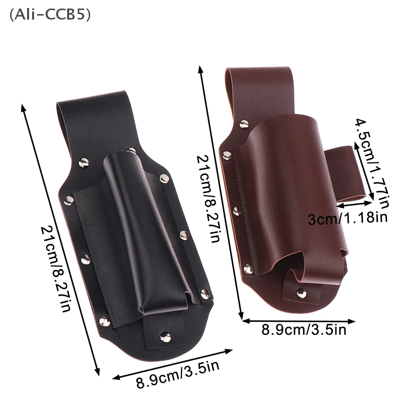 Men's Outdoor Hiking Leather Can Beer Sleeve Waist Bag Drink Bottle Protector Cup Holder Belt Bag