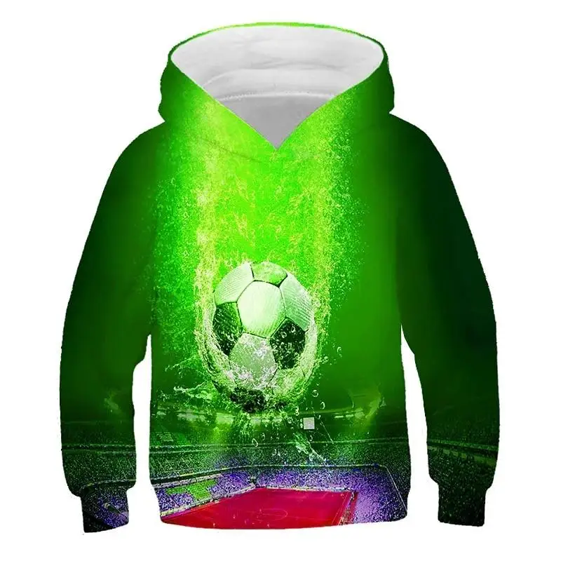 thumbnail image 1 of Sudadera con capucha con estampado 3D de fútbol para hombre, sudadera informal de manga larga, holgada, de gran tamaño, 1 of 5