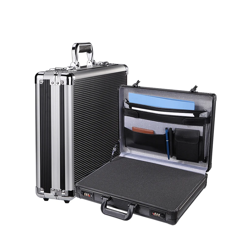 Portable Password Box With Lock Multifunctional Notebook Computer Aluminum Tool Case Household File Storage Suitcase 3