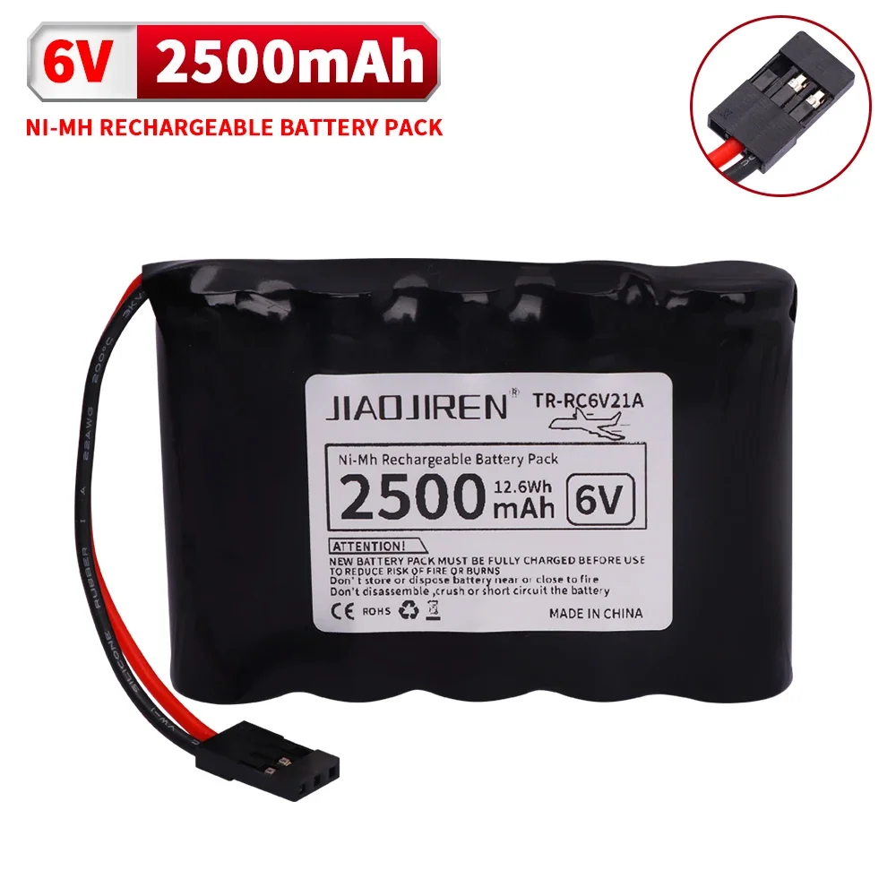 Lot de plusieurs batteries RC NiMH 6V 2500mAh empilées.