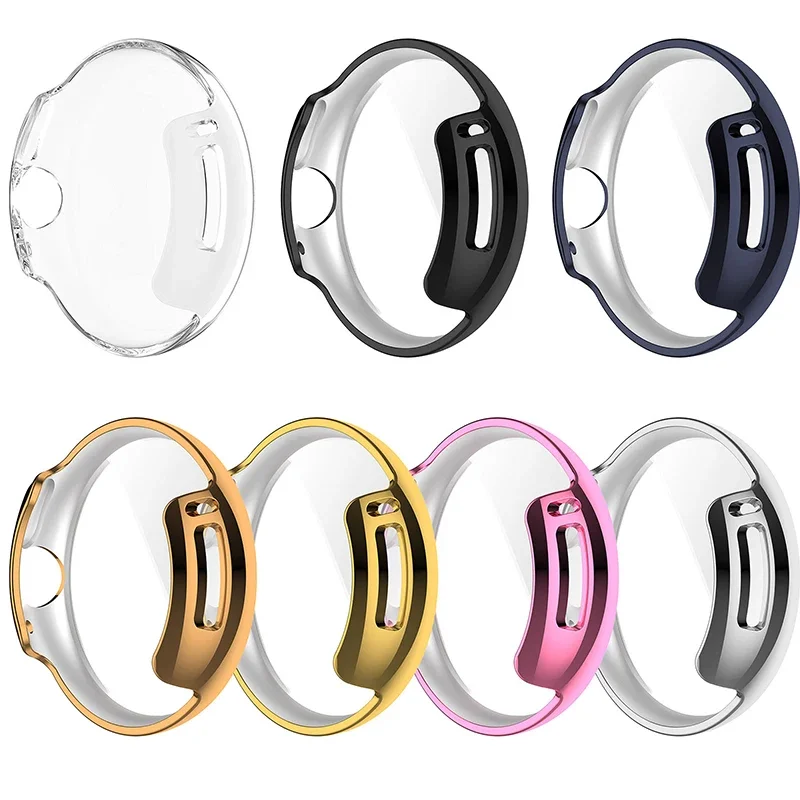 Plating Class Case Watch Screen Protector Case Watch Accessories Watch Screen Protector Watch Protective Case Watch Cover For Google Pixel Watch 3 2 1 Tempered Glass Full Coverage Screen Protector Smart Watch Shell