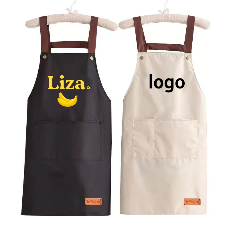 Customizable waterproof and oil-resistant apron work clothes for kitchens, catering slaughterhouses, home painting, floral arts